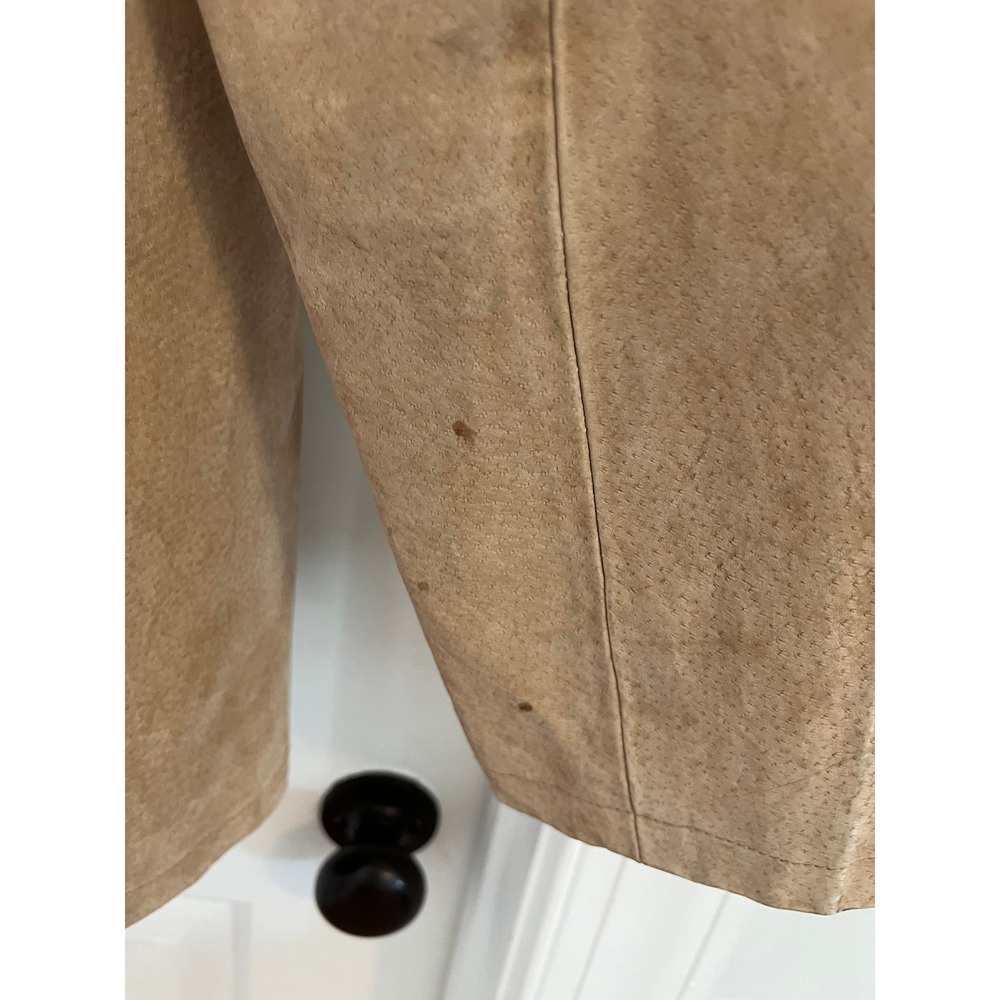 Outbound Collection Tan Suede Leather Belted Jacket - Picture 6 of 8